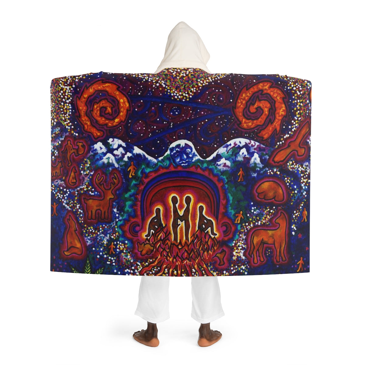 Away with the Moon Hooded Blanket