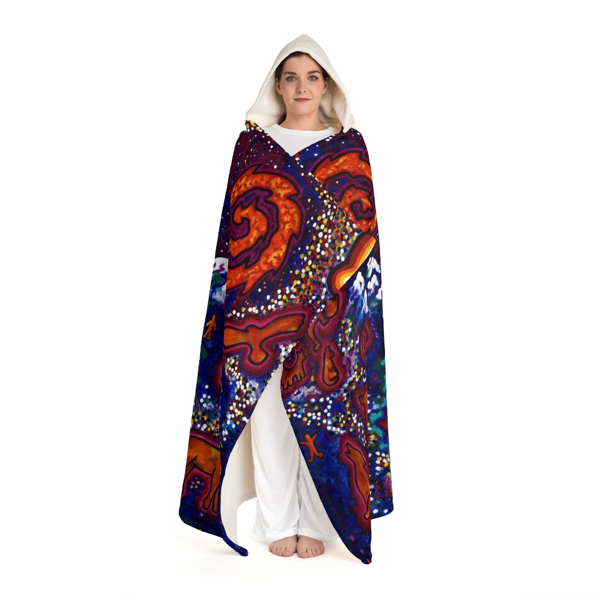 Away with the Moon Hooded Blanket